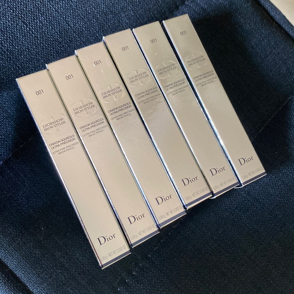 Dior brow pencil 001 brown - set of 6 total NEW